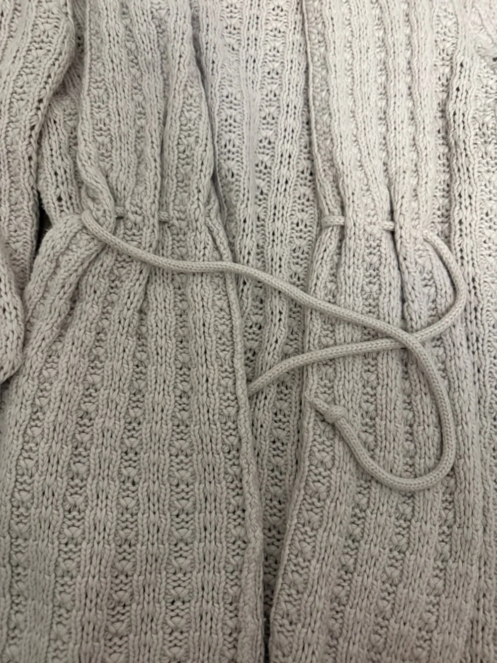 Beth Bowley Cream Cable Knit Open Cardigan with Tie Belt - Picture 4 of 6